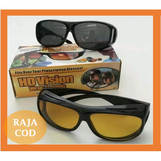 COD ORIGINAL Kacamata HD VISION Siang & Malam / HD Vision isi 2pcs