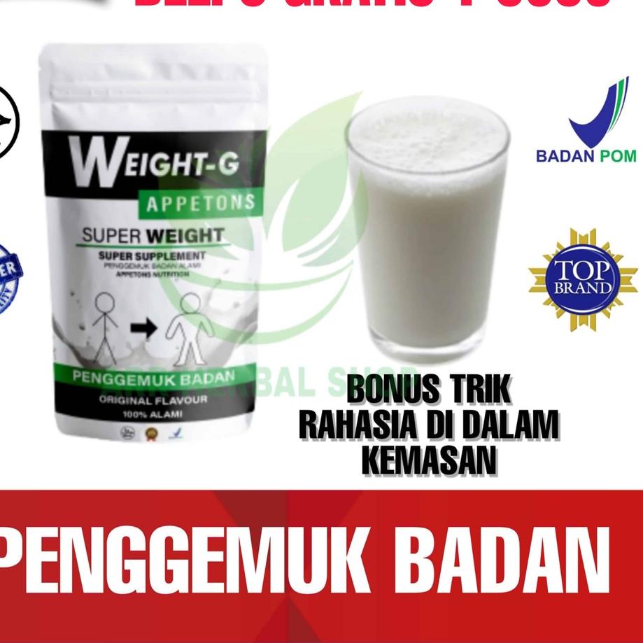 

NEW ARRIVAL !!! 9.9 WEIGHT G APPETON susu penggemuk badan original By ARR HERBAL SHOP [KODE 826]