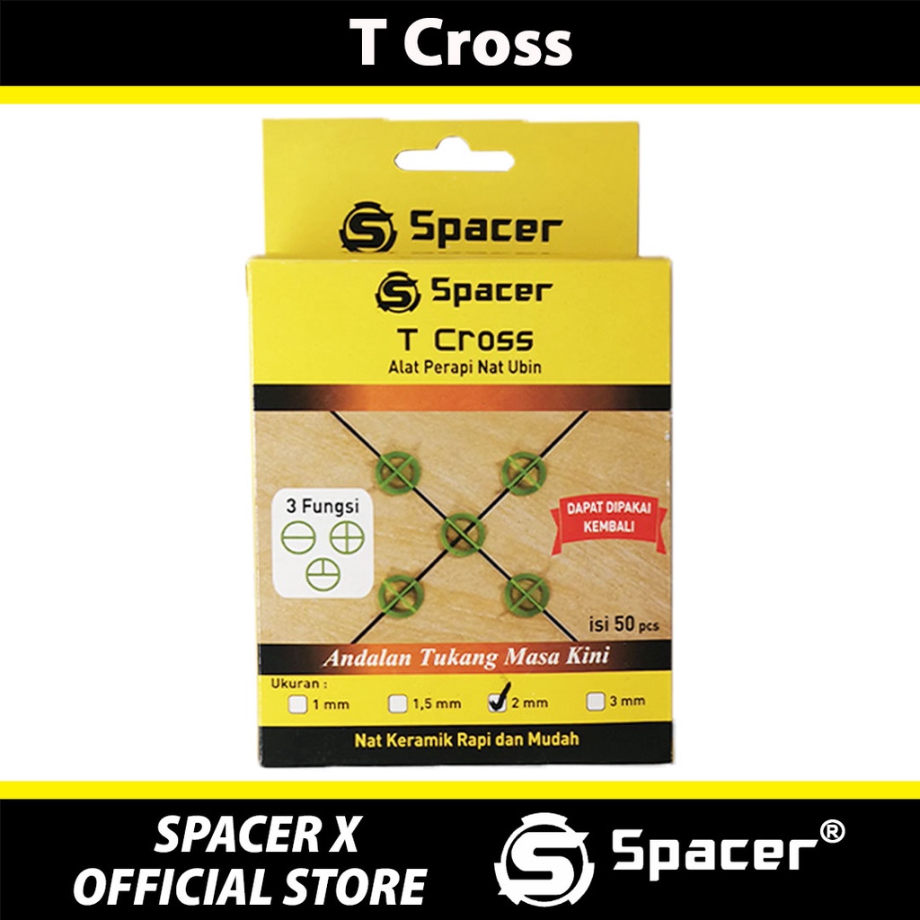 T Cross 2 mm Alat Pasang Keramik Jarak Nat Kramik