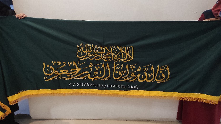 Rz Grosir Tutup Keranda Kaligrafi Bordir Bahan Tebal(drill) Hijau Tua