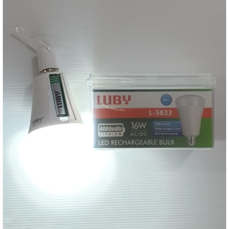 L-5833 Luby 16W Lampu Led Magic Replaceable Battery / Emergency / Ajaib / Bohlam