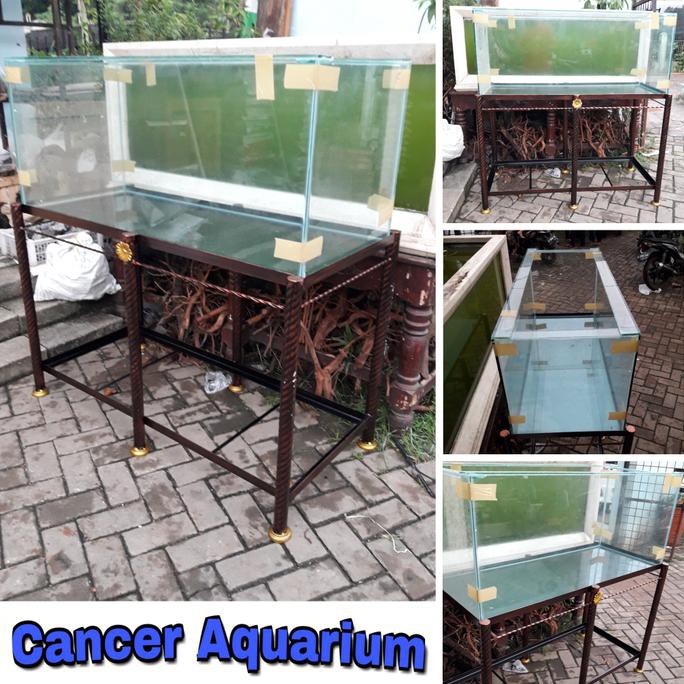 Aquarium 120x50x50 FULL 8mm Dan Rak Besinya