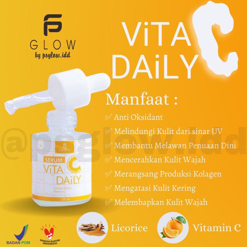 SERUM VITAMIN C | VITA C DAILY | SERUM VITAMIN C PSTORE GLOW | SERUM VITAMIN C PSGLOW