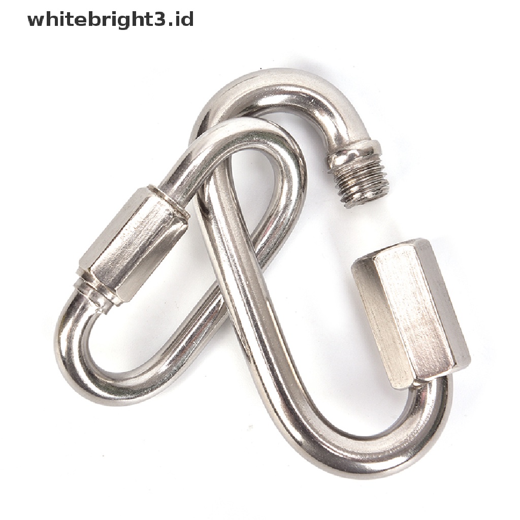 (whitebright3.id) Carabiner Bahan Stainless Steel Untuk Panjat Tebing