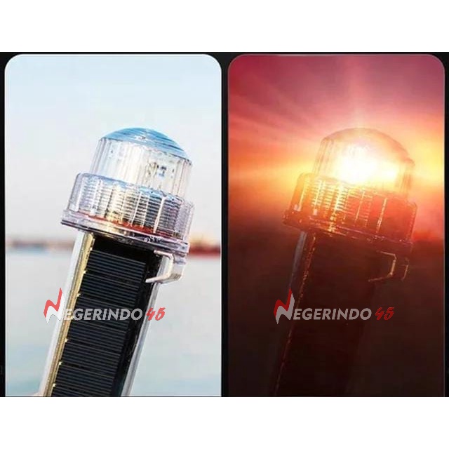 Solar Led Torpedo Light Lampu Klip Panel Surya Lampu Menara 1800ma