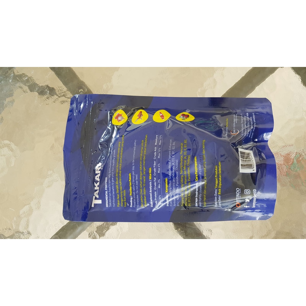 Pelet Pakan Takari 250 gram 1mm