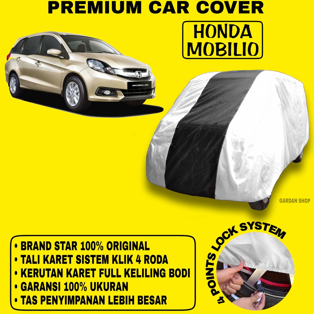 Body Cover HONDA MOBILIO SILVER HITAM Penutup Bodi Mobil Honda Mobilio Waterproof PREMIUM