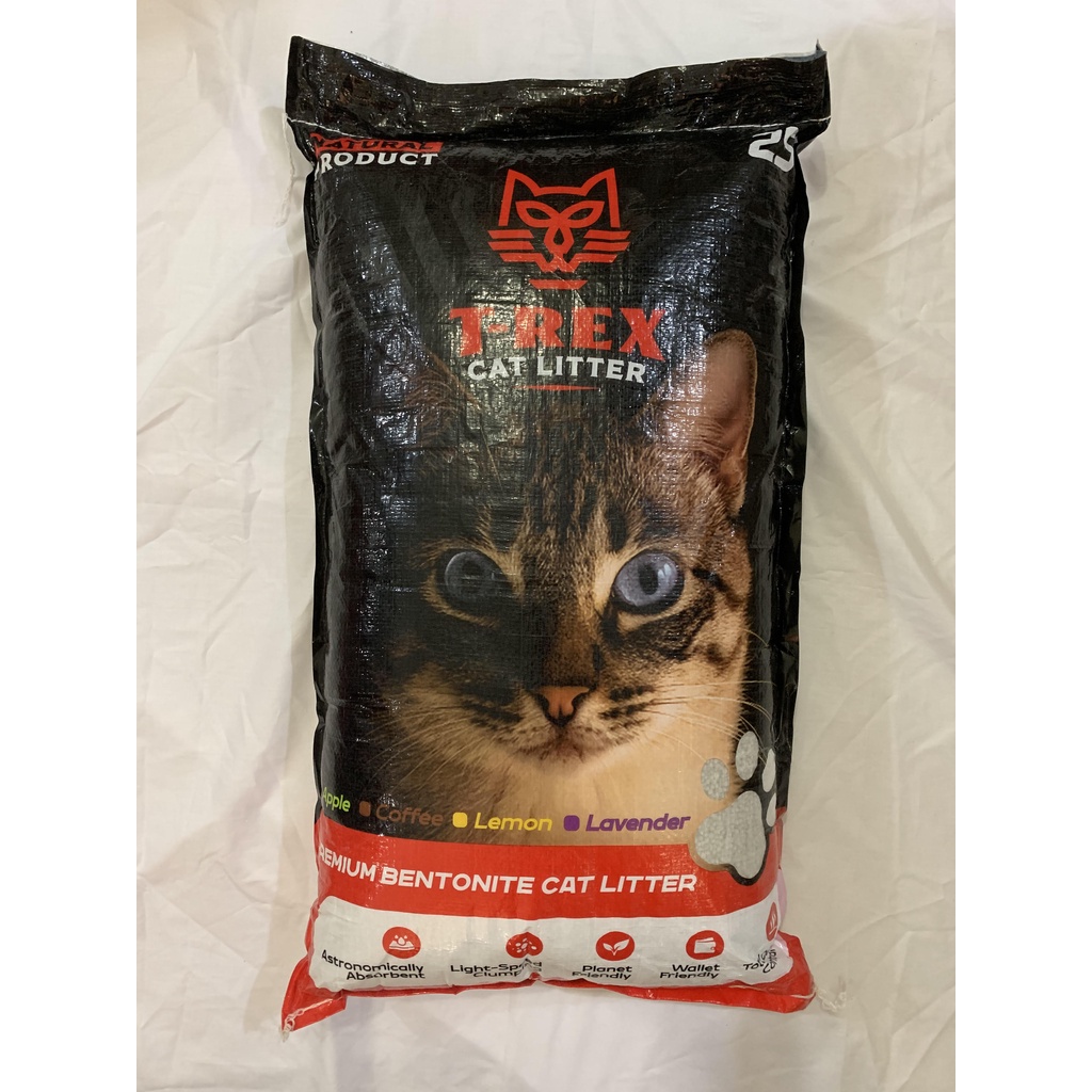 Pasir Kucing Gumpal Wangi 25 Liter Trex Premium - Pasir Kucing Premium - Cat Litter T-rex 25 Liter - Pasir Gumpal