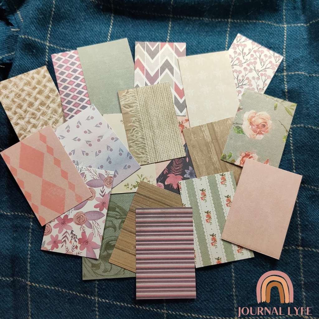 

[JOURNALYFE] 20 lembar Mixed Scrapbook/Journaling Deco Cards - Kertas Dekorasi Desain Campur