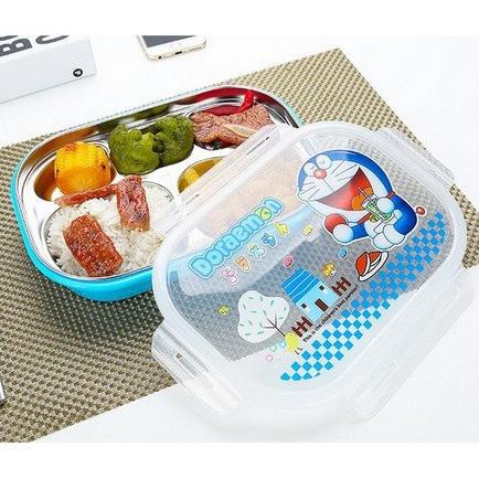KOTAK TEMPAT BEKAL MAKANAN STAINLESS STEEL ANTI TUMPAH KARAKTER TERLARISS...,,,,,