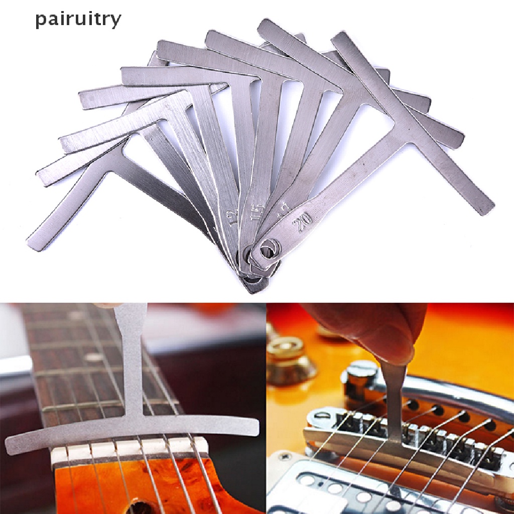 9pcsset Alat Luthier Pengukur radius Bawah Senar Gitarbass PRT