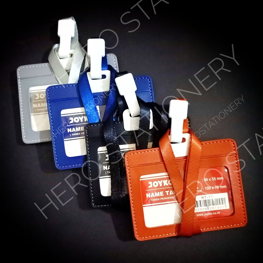 

ID name tag label pengenal identitas joyko bahan kulit 100 mm x 78 mm