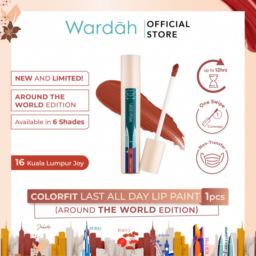 Wardah Colorfit Last All Day Lip Paint Around the World Lip Cream