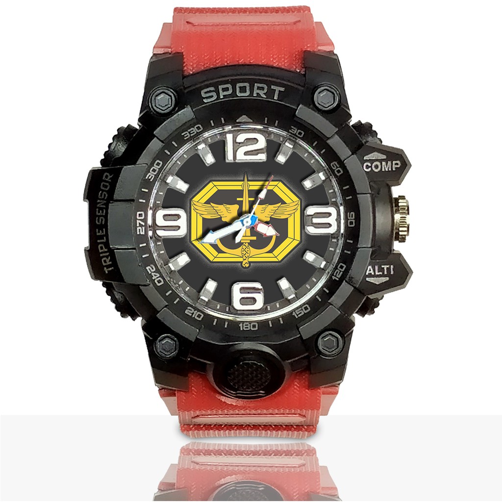 Jam Tangan Custom LOGO KOPASSUS Ruber- Water Resistant