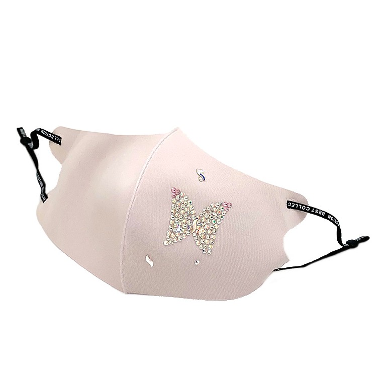 

La Floret 1 pc Masker Kain Non Medis Crystal 3D integrated Premium Quality design Mask