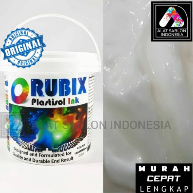 

TINTA SABLON PLASTISOL RUBIX CLEAR TRANSPARANT 1KG