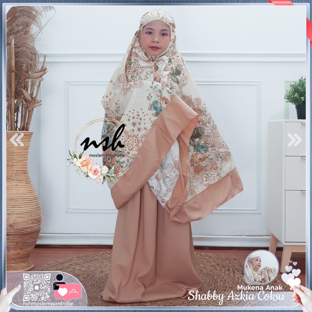 [𝓷𝓼𝓱] Mukena Anak Katun Shabby Azkia dan motif lainya-4