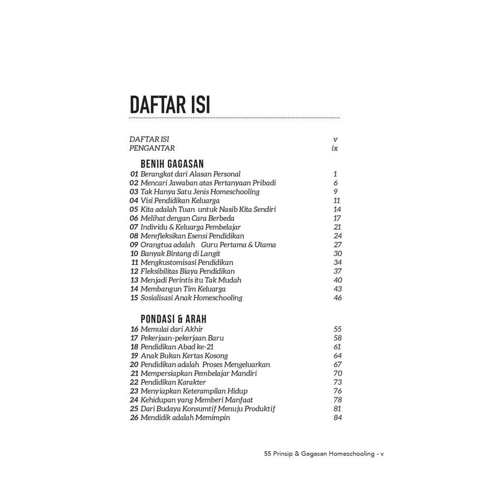 Buku 55 Prinsip Dan Gagasan Homeschooling Kode 413