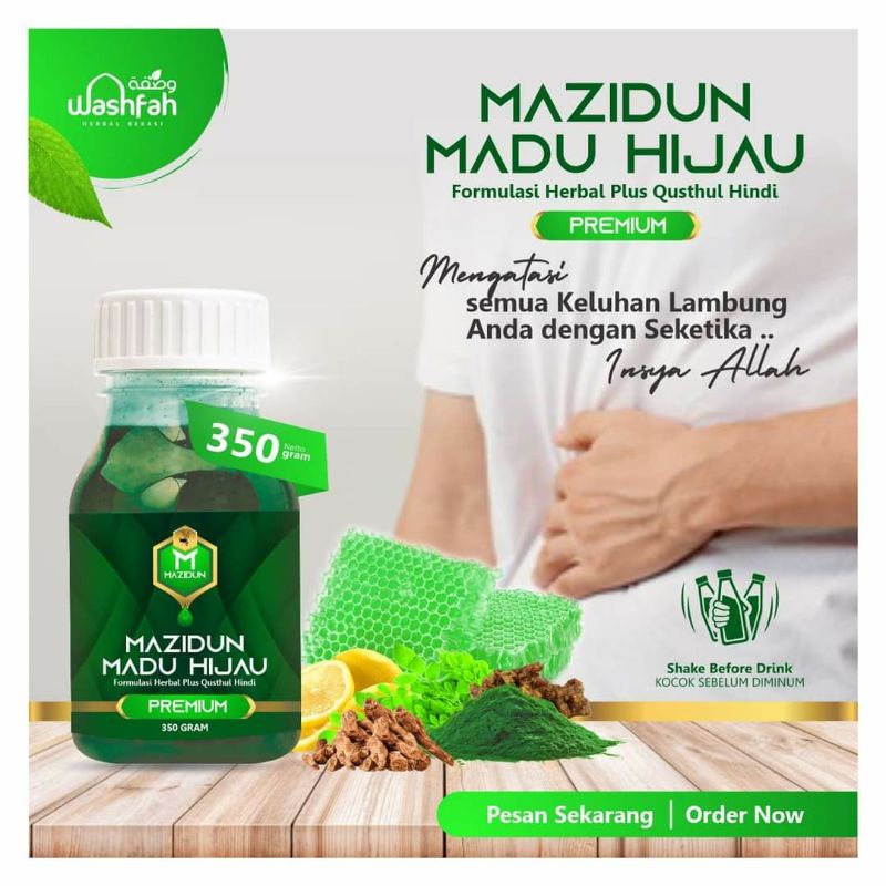 MAZIDUN MADU HIjAU LAMBUNG HERBAL PLUS QUSTHUL HINDI formula premium.