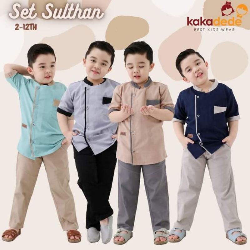 set koko sulthan kakadede||setelan koko anak laki-laki