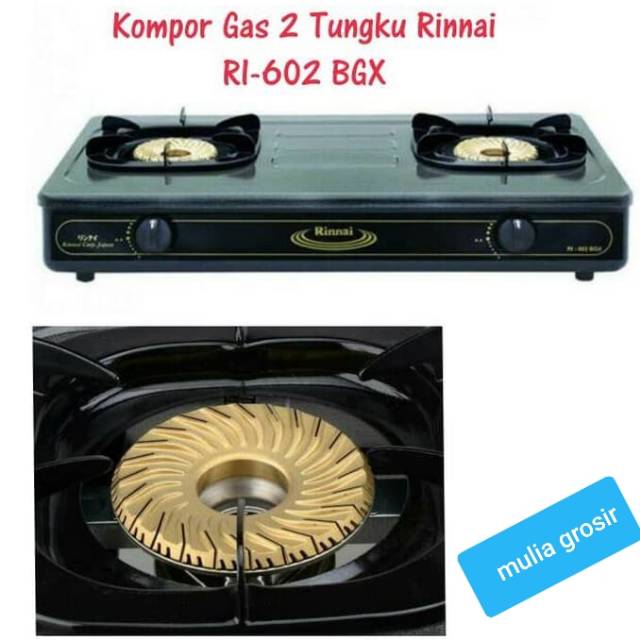 Kompor Gas Rinnai RI 602BGX / Kompor Gas Rinnai RI 602 BGX