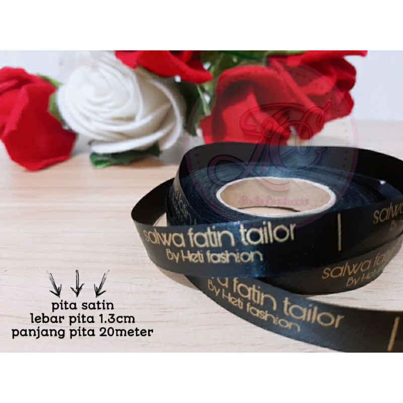 

LABEL PITA SATIN PREMIUM 1.3CM Free design dapat 350pcs