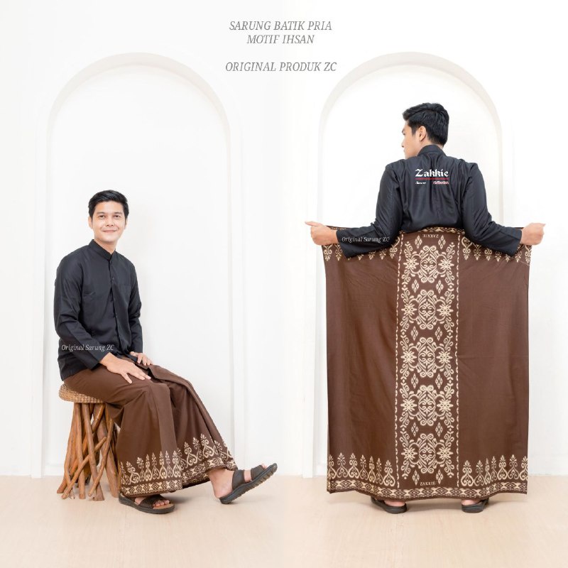 Sarung Batik Pria Terbaru Murah Berkualitas MOTIF IHSAN