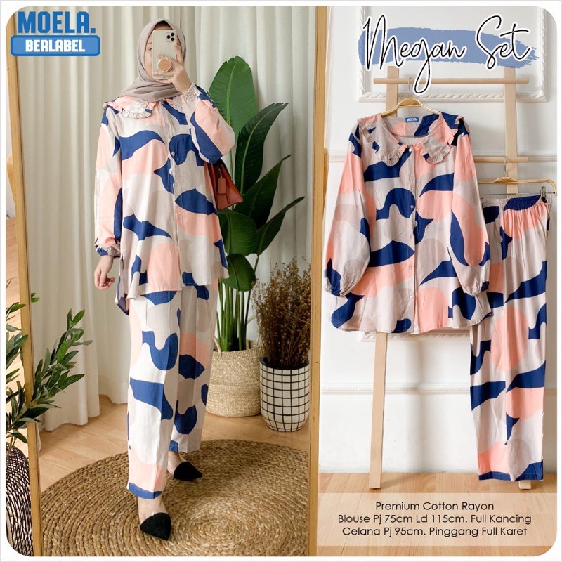 [MOELA] MEGAN SET MOTIF KATUN RAYON PREMIUM by moelaA