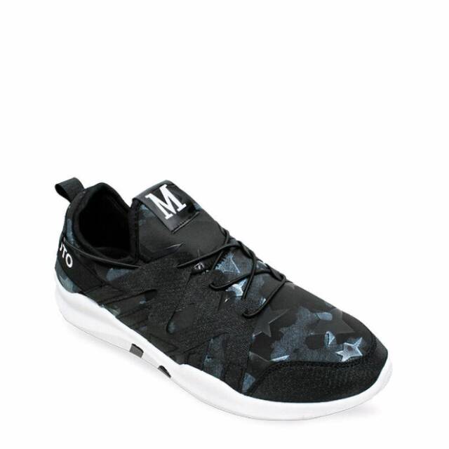 PAULMAY SEPATU CASUAL PRIA . . HITAM GOLD MERAH . . SIZE : 39-44