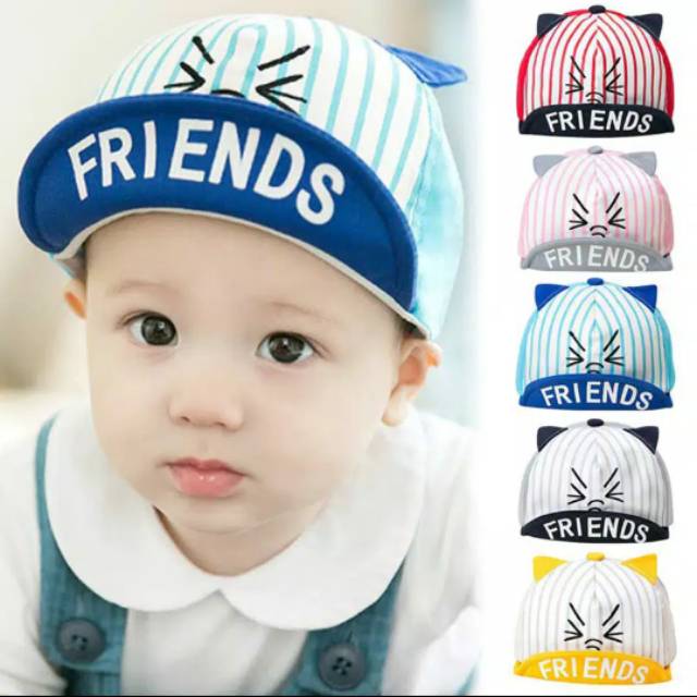 TOPI ANAK BABY BALITA LUCU MOTIF FRIENDS SIMPLE COOL