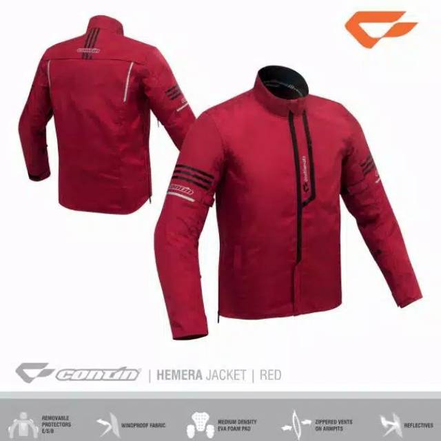 Jaket motor contin,  jaket contin hemera, jaket hemera merah,  jaket motor contin