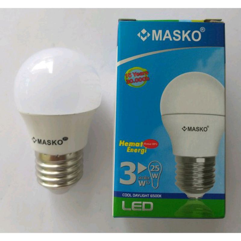 Masko LED BULB 3W 6500K / LED 3W 3000K MASKO