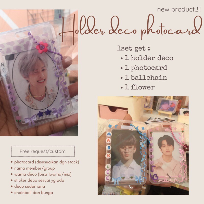 top holder deco/holder photocard deco/case photocard deco