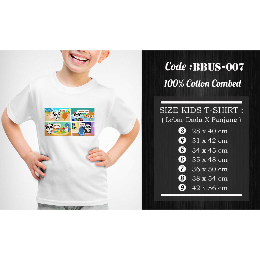 [FREE NAMA!!] Kaos Anak &amp; Family BabyBus 100% COTTON PREMIUM