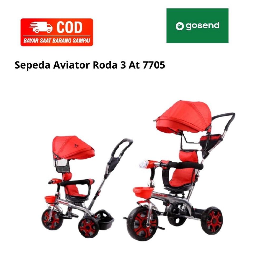 Sepeda Roda Tiga Anak Aviator At-7705 / Sepeda Aviator At 112-7 / Sepeda Anak Roda 3