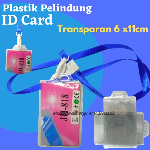 Name card plastik + tali set name tag panitia plastik ID card