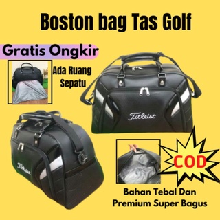 Tas Travel Boston Bag Golf Titeist Bag Gym Kulit Prem