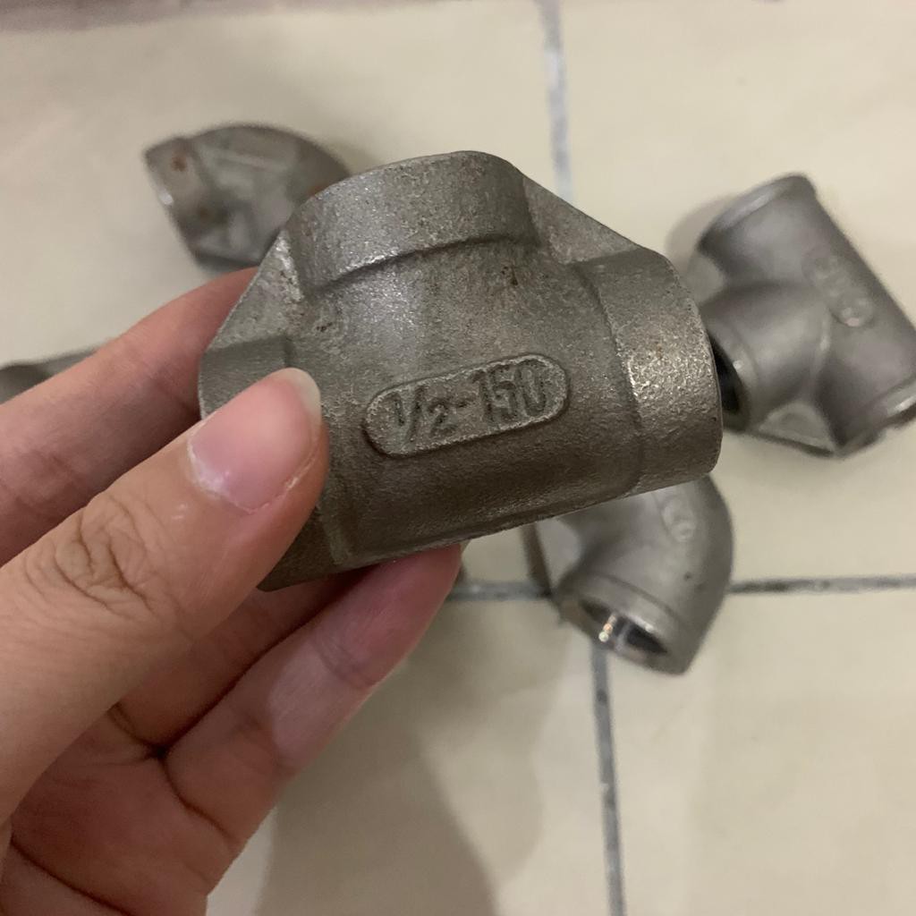T Besi 1/2 Inchi Sambungan Pipa stainless steel