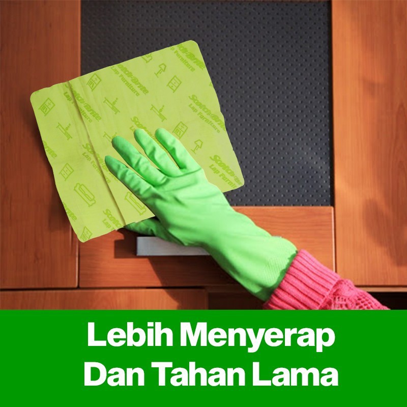 Kain Lap Penyerap Mebel 42 x 31cm Furniture Cloth 3M ID-88 Scootch-Brite Lap Meja