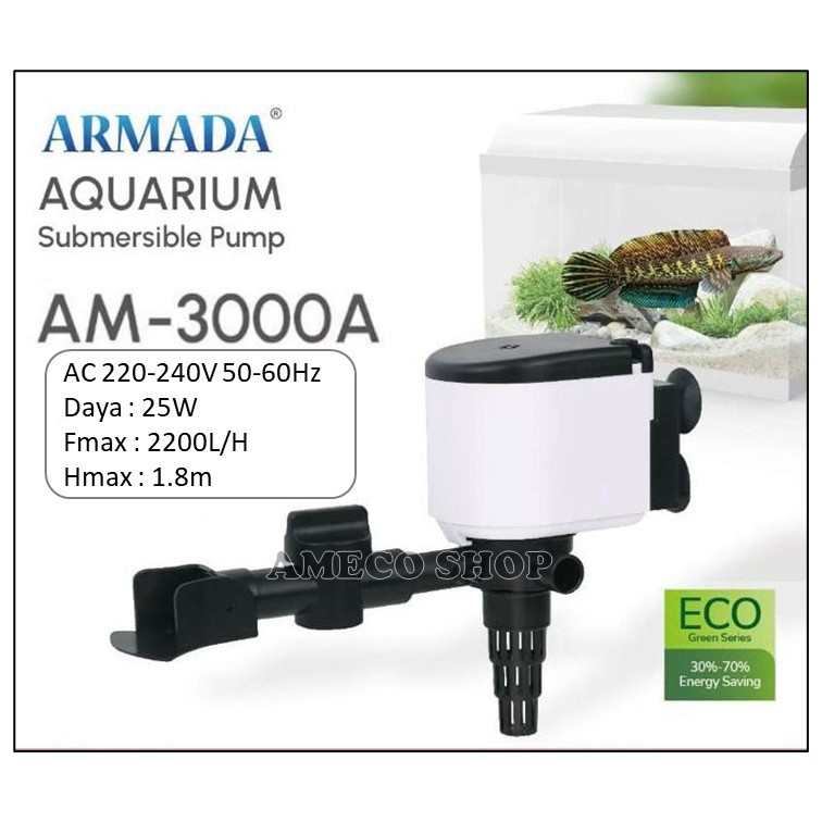 ARMADA Power Head Pompa Air Celup Aquarium AM 3000 A