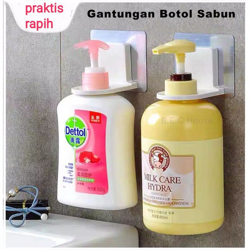 Gantungan Botol Sabun / Holder Hook Shampo / Gantungan Tempelan Tembok / Dispenser Sabun