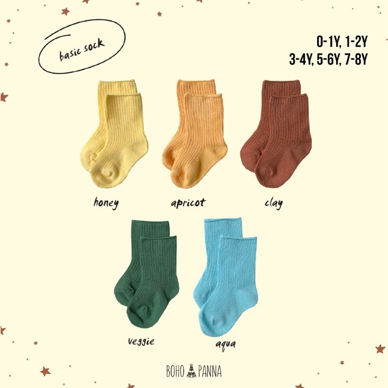 BOHOPANNA - BASIC SOCK NEW - KAOS KAKI ANAK - AKSESORIS ANAK