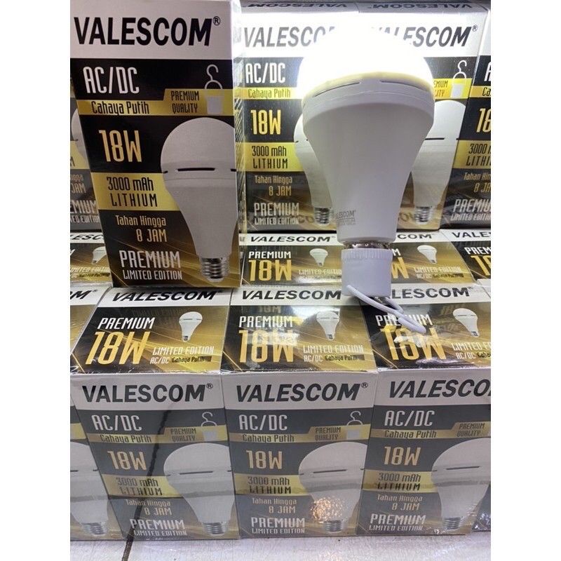 COD BOHLAM LAMPU LED EMERGENCY 18 WATT PREMIUM AC/DC TAHAN 8 JAM//BOHLAM EMERGENCY VALESCOM 15 WATT//BOHLAM LAMPU SENTUH NYALA