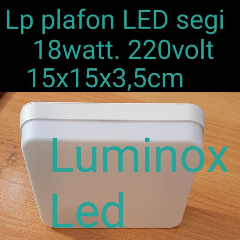 lampu baret led segi 18watt 18 w / teras plafon garasi kotak 18w 18 watt putih 220volt
