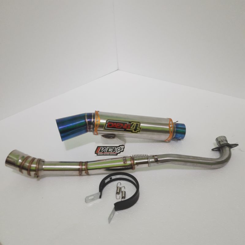 knalpot racing Daeng4 pnp jupiter, revo, blade, supra, karisma, vega, shogun, smash, grand, c70
