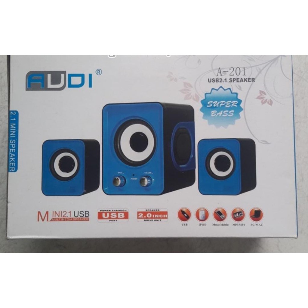 hokkiterus21 SPEAKER A201 KOMPUTER pc super bass usb murah