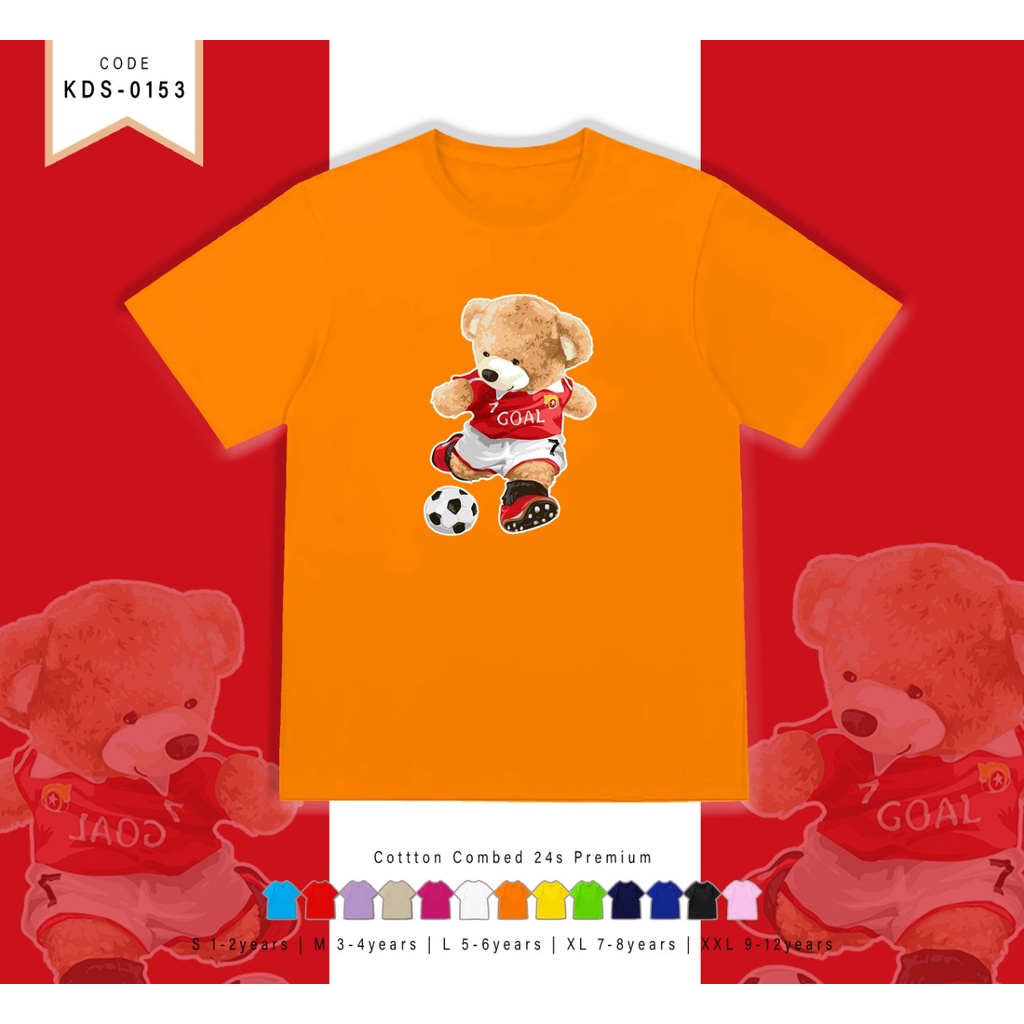 T-SHIRT / KAOS ANAK-ANAK TERMURAH BERGAMBAR BEAR BALL - TERIMA CUSTOM KAOS KELUARGA