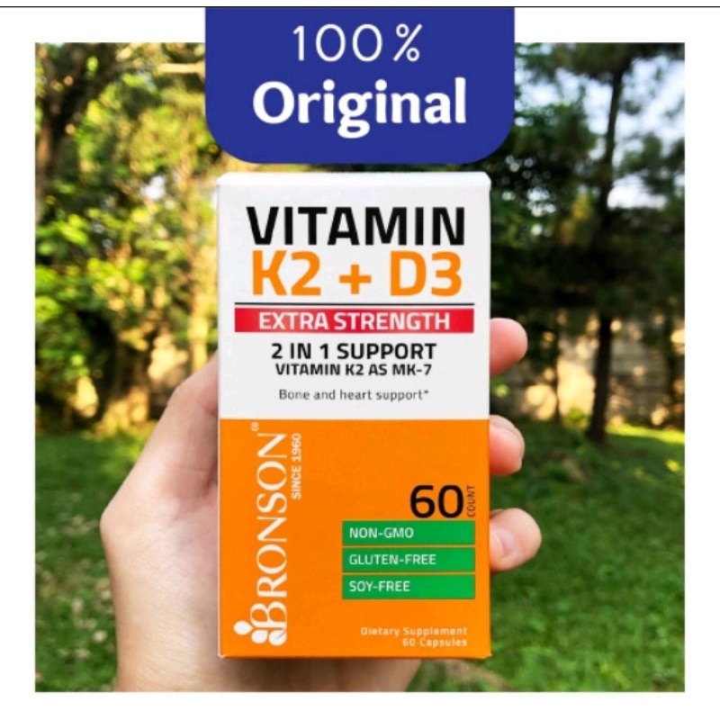 Bronson Vitamin K2 + D3 10000iu Extra Strength Original 60capsule Herbal
