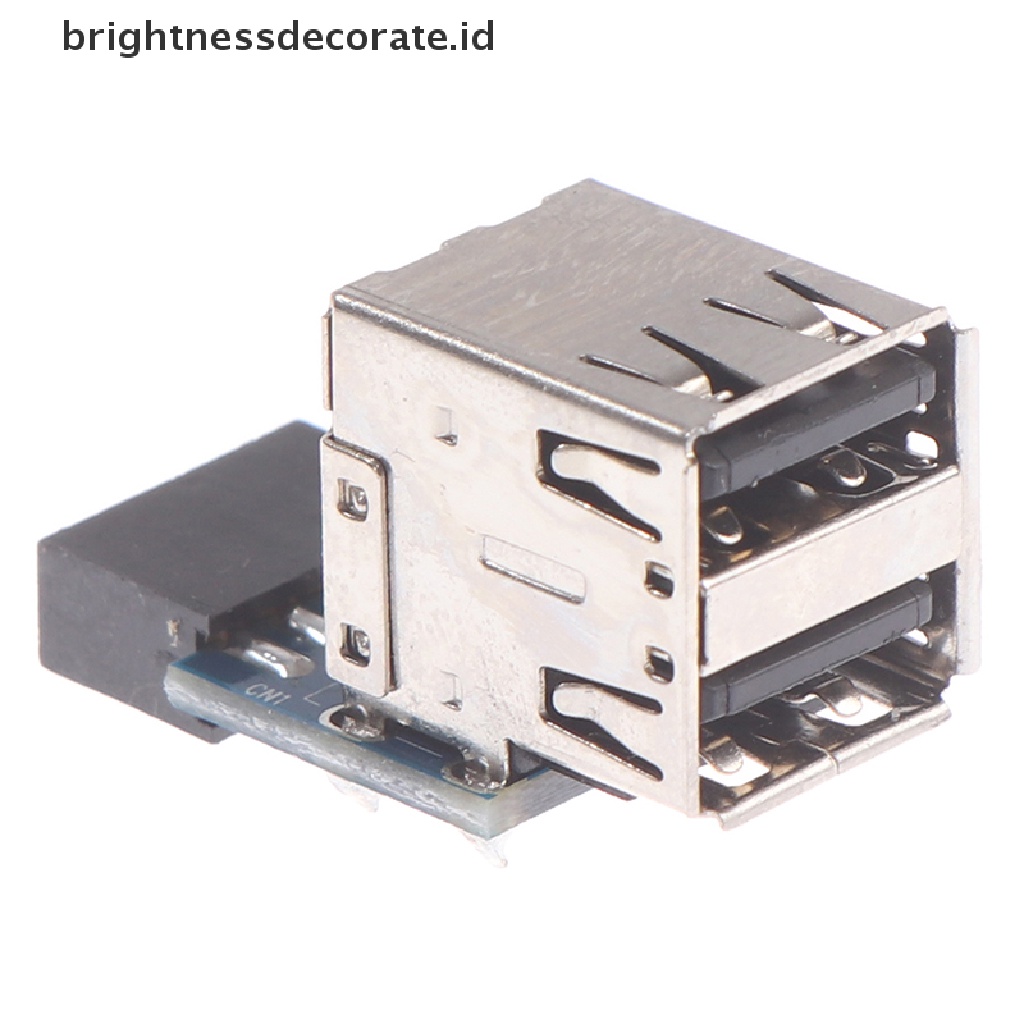 Adaptor Header Internal 9 Pin Motherboard Ke 2 Port Usb 2.0 A Female