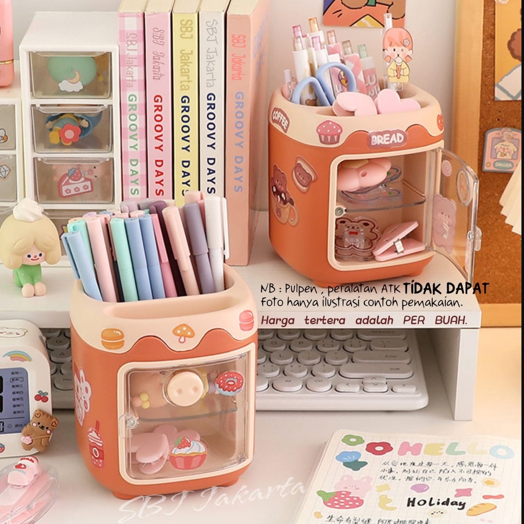 Pen holder / Rak pulpen kosmetik / desk organizer / tempat alat tulis